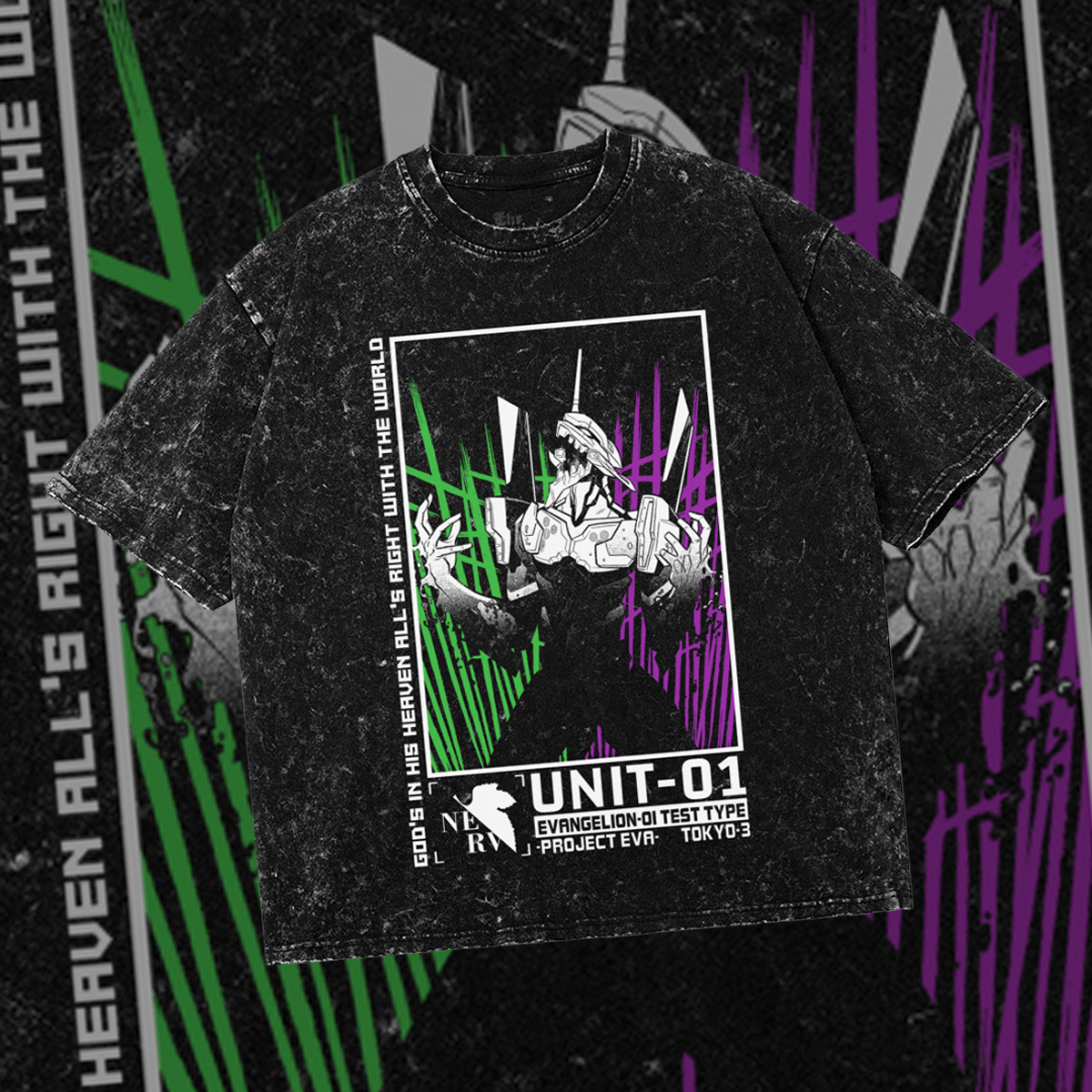 EVA-01 | NERV | Gothic Oversized Shirt