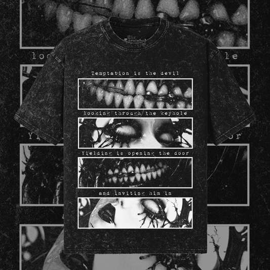 TEMPTATION IS THE DEVIL | Gothic Oversized Shirt