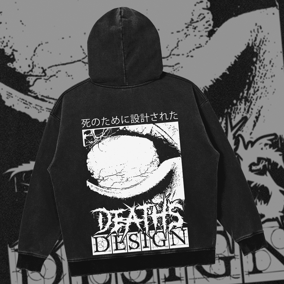 DEATHS DESIGN | Gothic Oversized Hoodie
