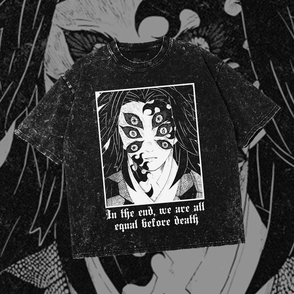 In The End | Kokushibo | Oversized Gothic Anime Manga Shirt