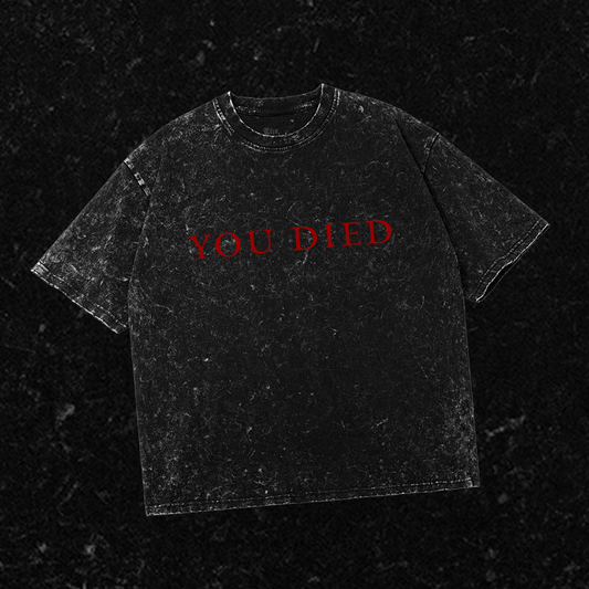 YOU DIED | Oversized Gothic Soulsborne Shirt