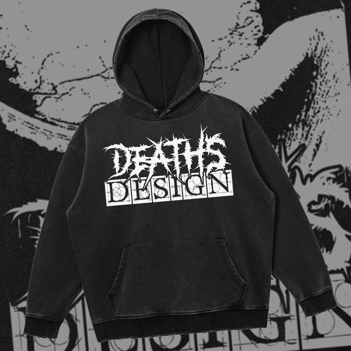 DEATHS DESIGN | Gothic Oversized Hoodie